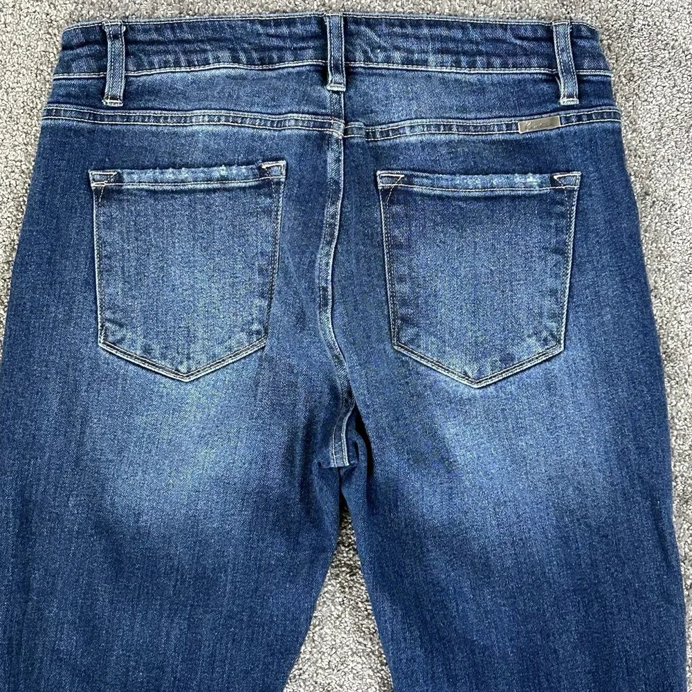 KanCan Dark Indigo Distressed Flare Jeans